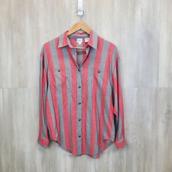 Together Vintage Striped Button Down Shirt G-0184 - Picture 5 of 9